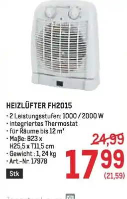 Metro Heizlüfter fh2015 Angebot