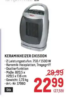 Metro Keramikheizer ch1500n Angebot