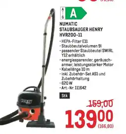 Metro Numatic staubsauger henry Angebot