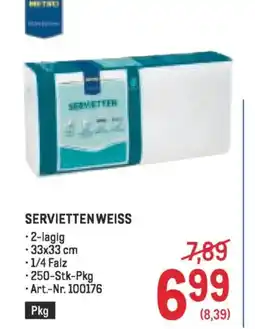 Metro Servietten weiss Angebot