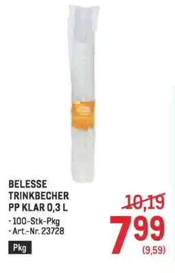 Metro Belesse trinkbecher Angebot