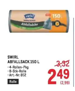 Metro Swirl abfallsack 150 l Angebot