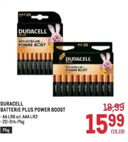 Metro Duracell batterie plus power boost Angebot