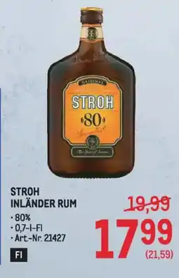 Metro Stroh Inlander Rüm Angebot