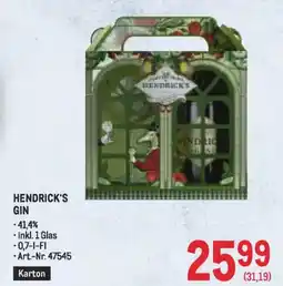 Metro Hendricks gin Angebot