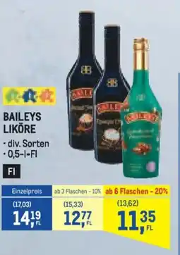 Metro Baileys likör Angebot