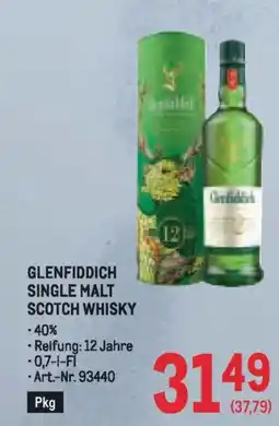 Metro Glenfiddich single malt scotch whisky Angebot