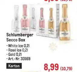 Metro Schlumberger Secco Box Angebot