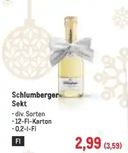 Metro Schlumberger Sekt Angebot