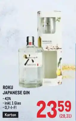 Metro ROKU JAPANESE GIN Angebot