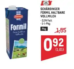 Metro Schärdinger formil haltbare vollmilch Angebot