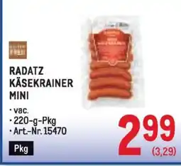 Metro Radatz käsekrainer mini Angebot
