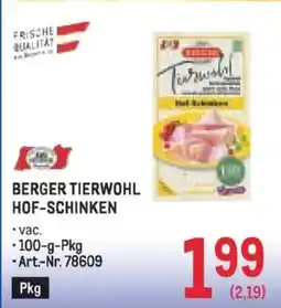 Metro Berger tierwohl hof schinken Angebot