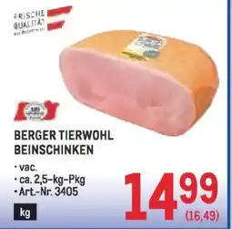 Metro Berger tierwohl beinschinken Angebot