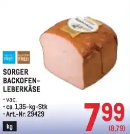 Metro Sorger backofen leberkäse Angebot