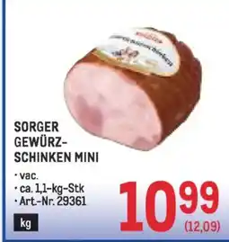 Metro Sorger gewürz schinken mini Angebot
