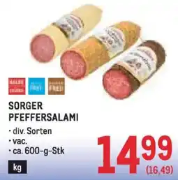 Metro Sorger pfeffersalami Angebot