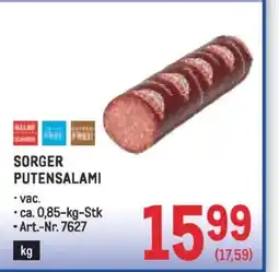 Metro Sorger putensalami Angebot