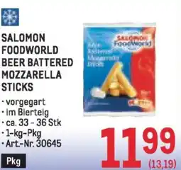 Metro Salomon foodworld beer battered mozzarella sticks Angebot