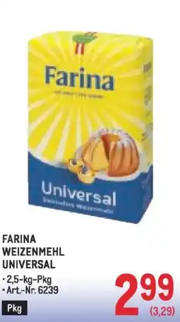 Metro Farina weizenmehl universal Angebot