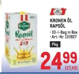 Metro Kronen öl rapsöl Angebot