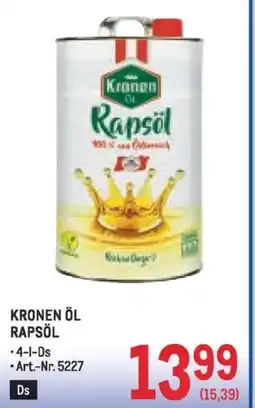 Metro Kronen öl rapsöl Angebot