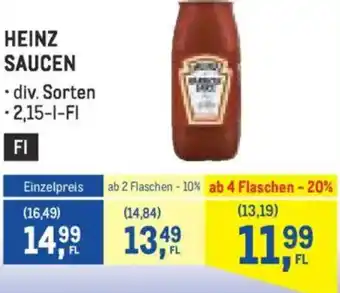 Metro Heinz saucen Angebot