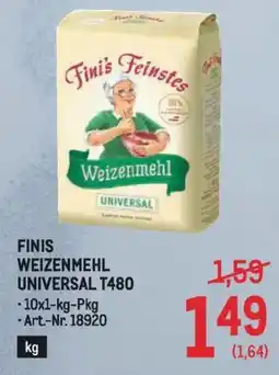 Metro Fini's weizenmehl universal t480 Angebot