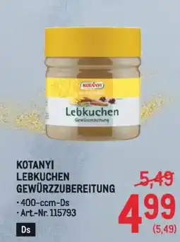 Metro Kotanyi lebkuchen gewürzzubereitung Angebot