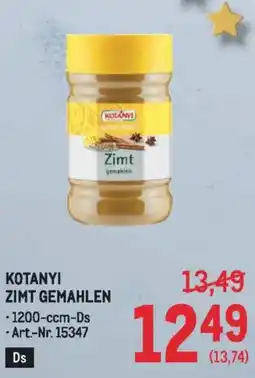 Metro Kotanyi zimt gemahlen Angebot