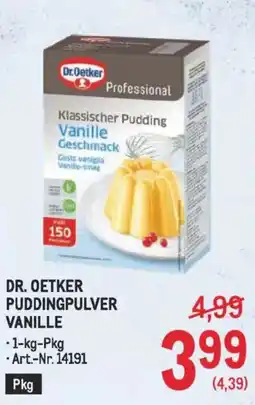 Metro Dr. oetker puddingpulver vanille Angebot