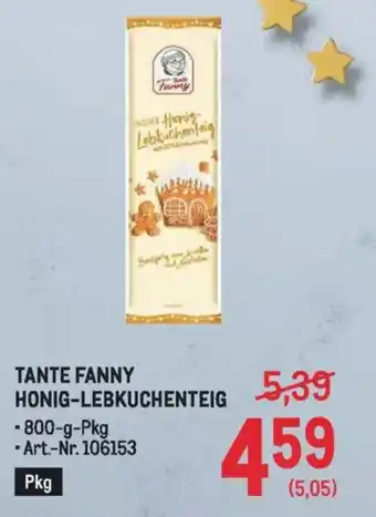 Tante fanny honig-lebkuchenteig