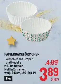 Metro Papierbackförmchen Angebot