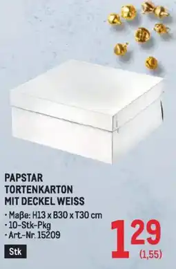 Metro Papstar tortenkarton mit deckel weiss Angebot