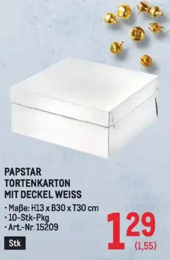 Metro Papstar tortenkarton mit deckel weiss Angebot