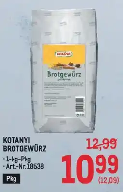 Metro Kotanyi brotgewürz Angebot