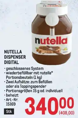 Metro Nutella dispenser digital Angebot