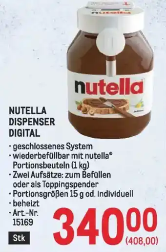 Nutella dispenser digital