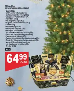 Metro Regalidea geschenkkorb black king Angebot