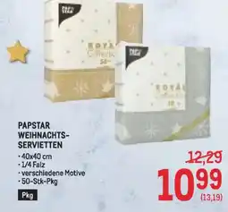 Metro Papstar weihnachts servietten Angebot