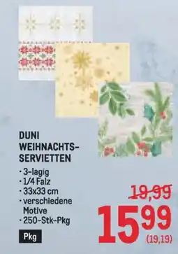 Metro Duni weihnachts- servietten Angebot