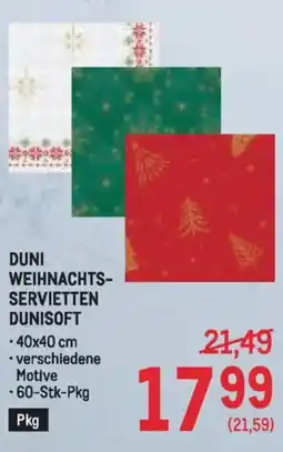 Metro Duni weihnachts- servietten dunisoft Angebot