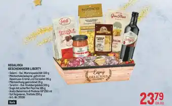 Metro Regalidea geschenkkorb liberty Angebot