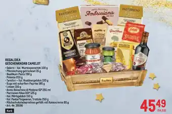 Metro Regalidea geschenkkorb camelot Angebot