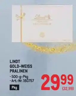 Metro Lindt gold-weiss pralinen Angebot