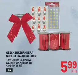 Metro Geschenksbänder/ schleifen/aufkleber Angebot