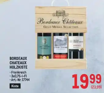 Metro Bordeaux chateaux holzkiste Angebot