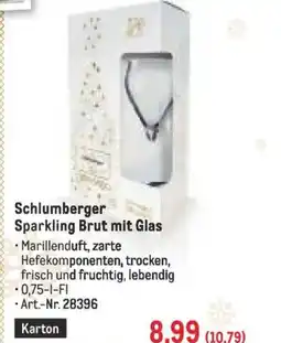 Metro Schlumberger sparkling brut mit glas Angebot