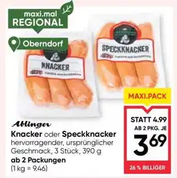 Maximarkt Knacker oder Speckknacker Angebot