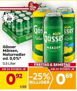 Billa Gösser Märzen, Naturradler od. 0,0% Angebot